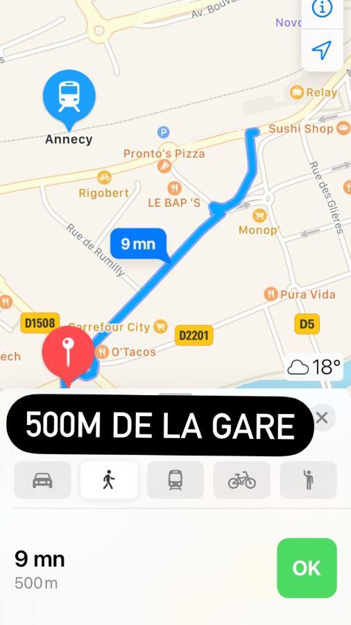 Superbe T2 A Deux Pas De La Gare Avec Parking! Apartment Annecy Ngoại thất bức ảnh
